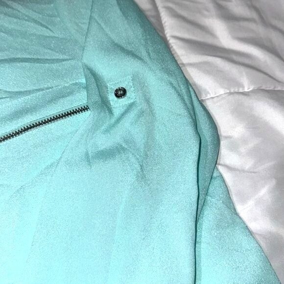 Calvin Klein Womens Long Sleeve Aqua Blouse Size S Polyester - Picture 6 of 10